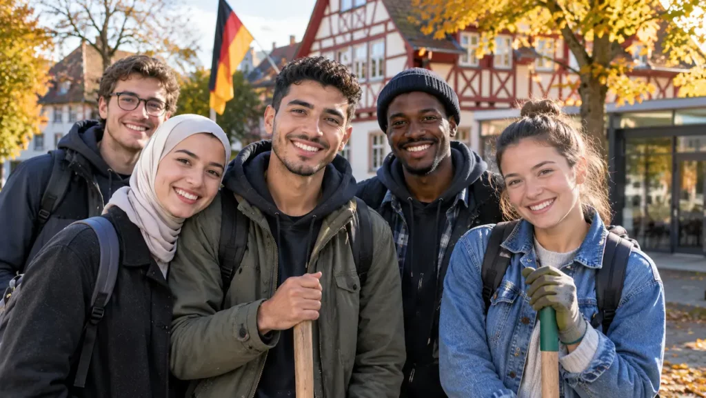 شباب متطوعون في التطوع في ألمانيا ضمن الفيلق